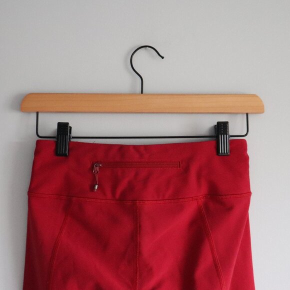 Lululemon Womens Pink Tight Stuff Sz 4 Scalloped Active Crop Run Leggings | 31" - Picture 6 of 11